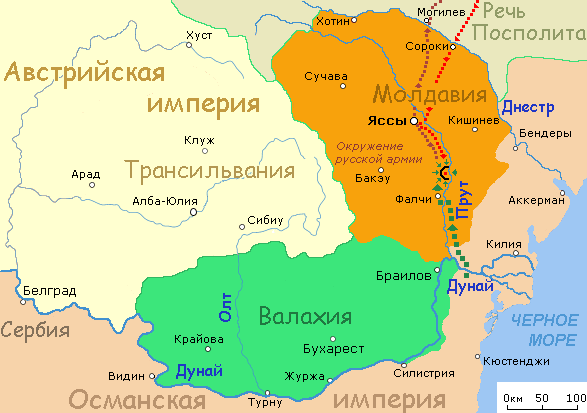 прутский поход 1711 года